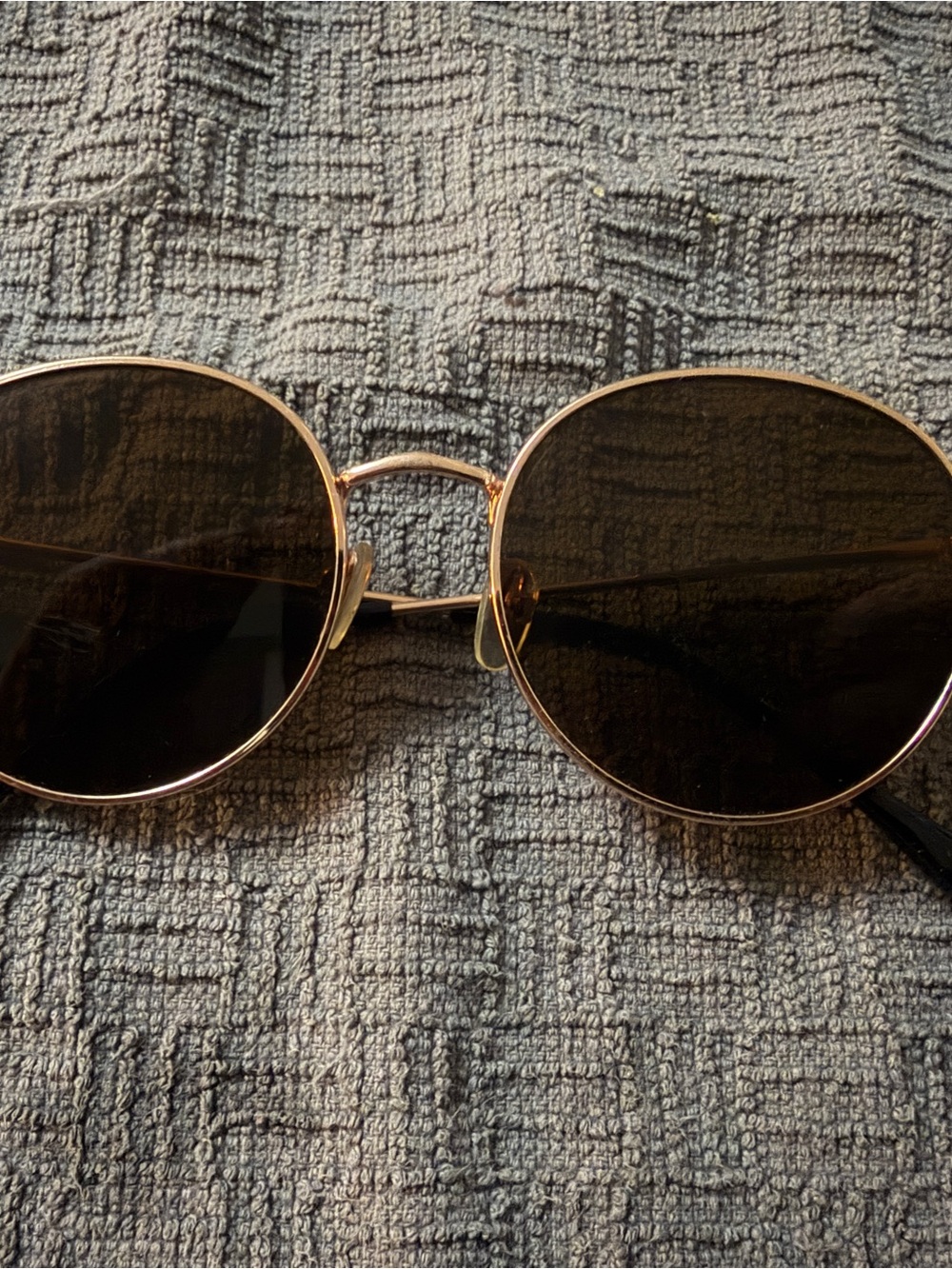 H&M Round Gold Frame Sunglasses with Dark Lenses